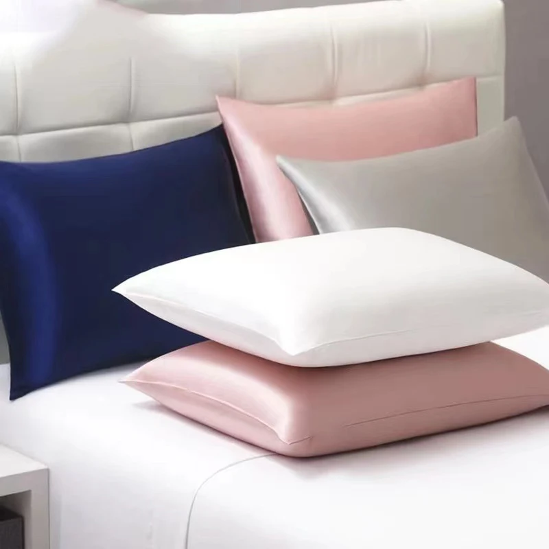 

22 Momme 100% Natural Mulberry Silk Pillowcase Zipper Real Silk Protect Hair Skin Pillowcase Pillow Cover Care Friendly Touch