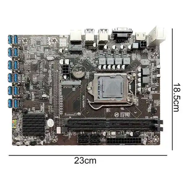 B250C BTC Mining Motherboard+SATA Cable 12XPCIE to USB3.0 Graphics Card Slot LGA1151 DDR4 MSATA ETH Miner Motherboard | Компьютеры и