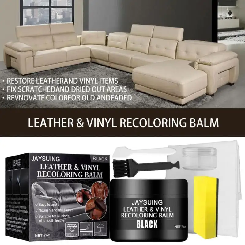 

Black Sofa Leather Restoration Set Decontamination Leather Paste Repair Tools Repair Cream Scratch Maintenance Set Waterproof
