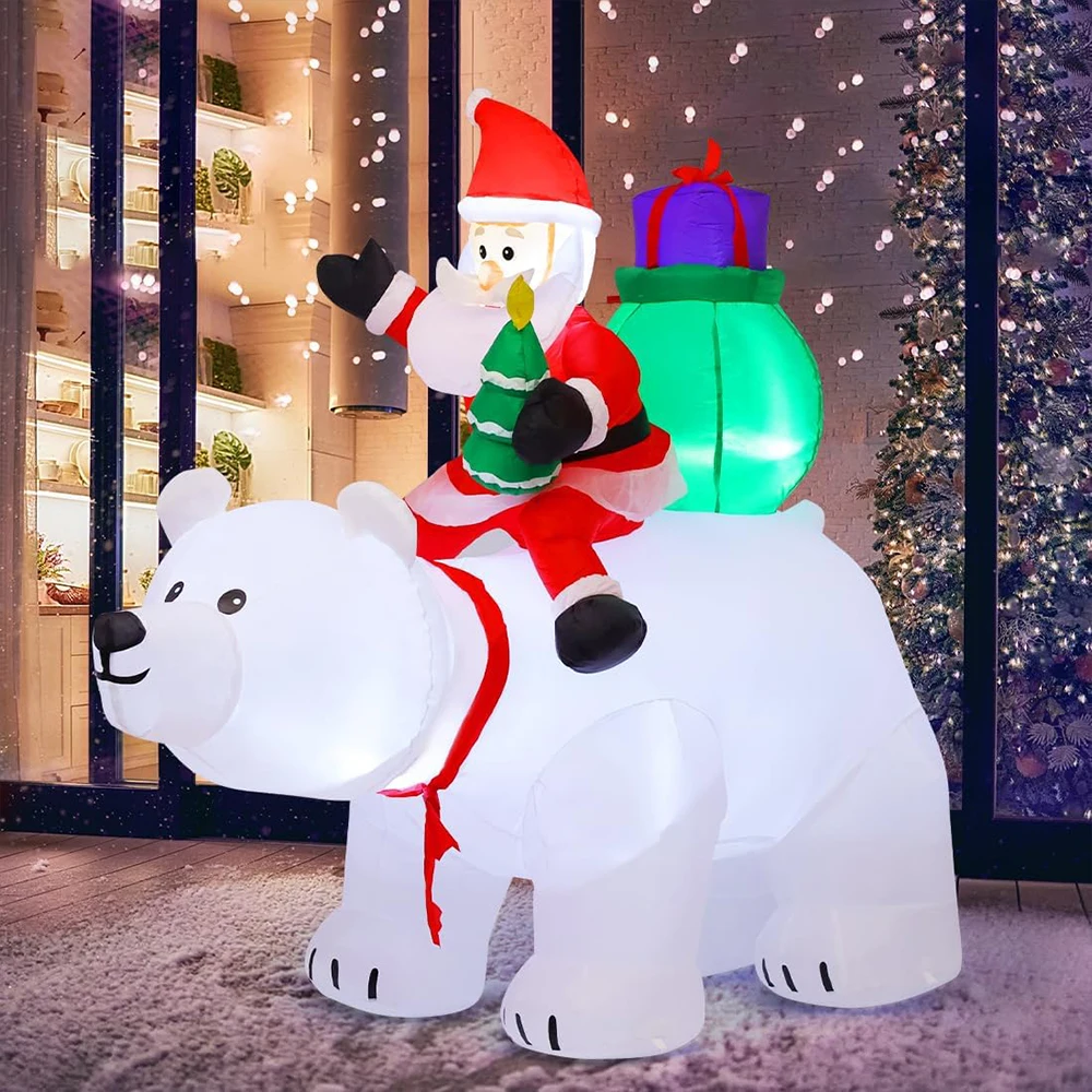 Christmas Inflatable Decoration Toy Built-in LED Lights Model Indoor Outdoor Ornament Xmas Party New Year Garden Deco |