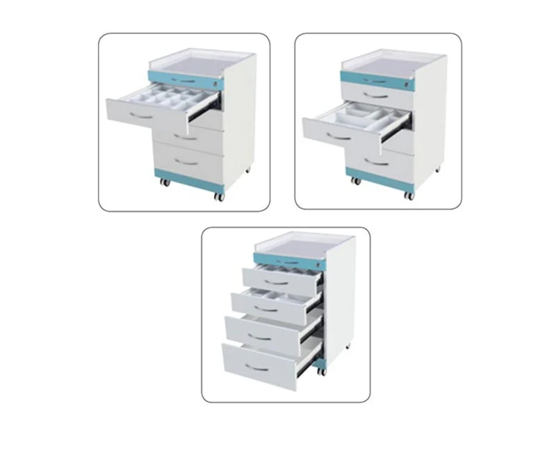 Стоматологический мраморный Настольный шкафчик с четырьмя ящиками поднос