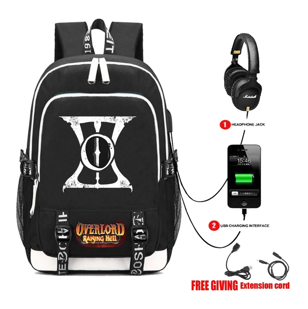 

Lord of the Undead Oxford Cloth Backpack Wear-resistant Breathable Charging School Bag Men's Women's Large Capacity Laptop Bag