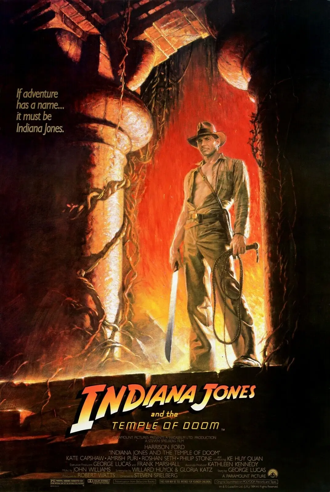 

Indiana Jones and the Temple of doom Movie Print Art Canvas Poster For Living Room Decoration Home Wall Picture