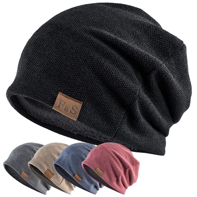 

1pc Winter Knitted Warm Beanies Hat for Women Men Fashion Solid Color Cotton Bonnet Soft Turban Skullies Cap Apparel Accessories