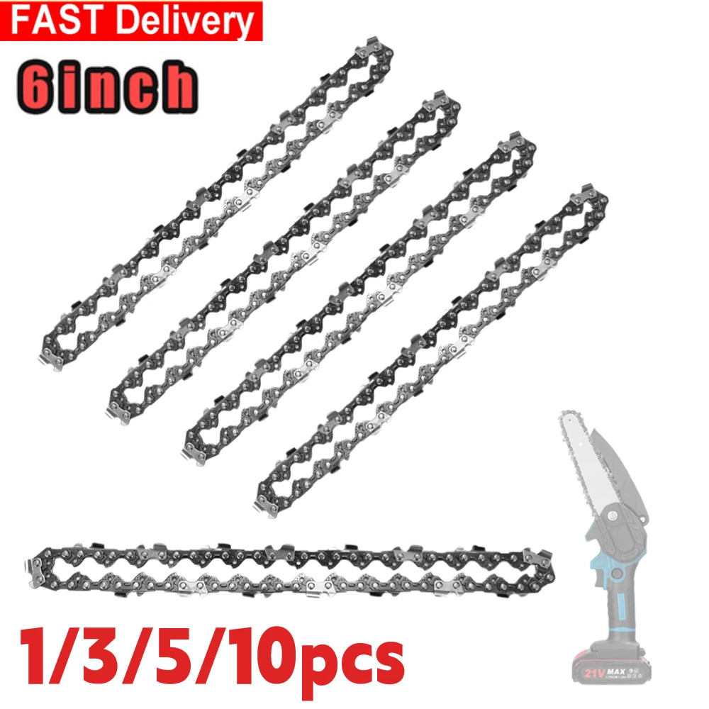 

Wood Mini Saw Chains Replacement Blades Chainsaw Electric Set Branch Cordless Chain Cutting Inch 6 Chain Sharp