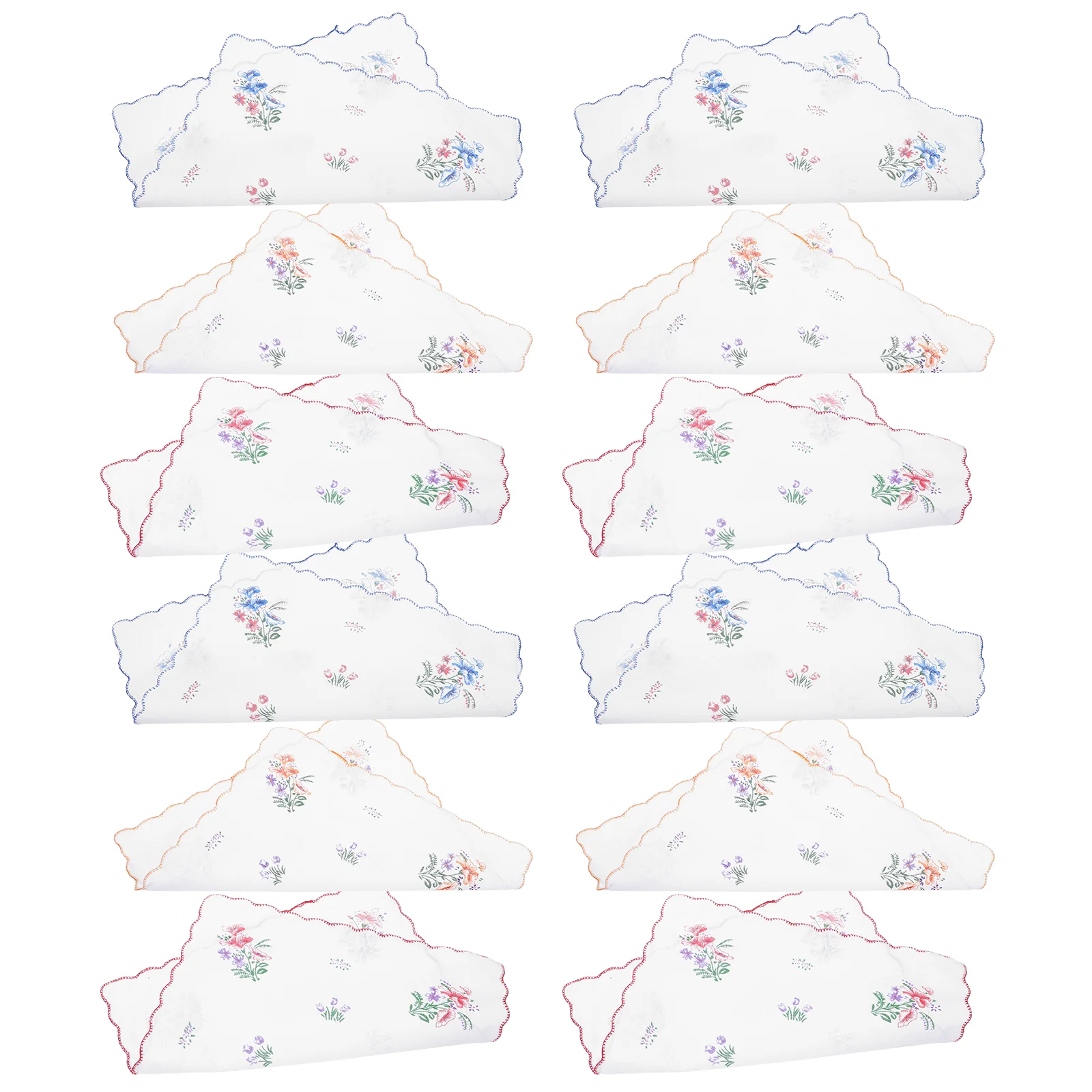 

12 Pcs Womens Handkerchief Pocket Square for Squares Cotton Towels Suit Accessory Ladies Handkerchiefs