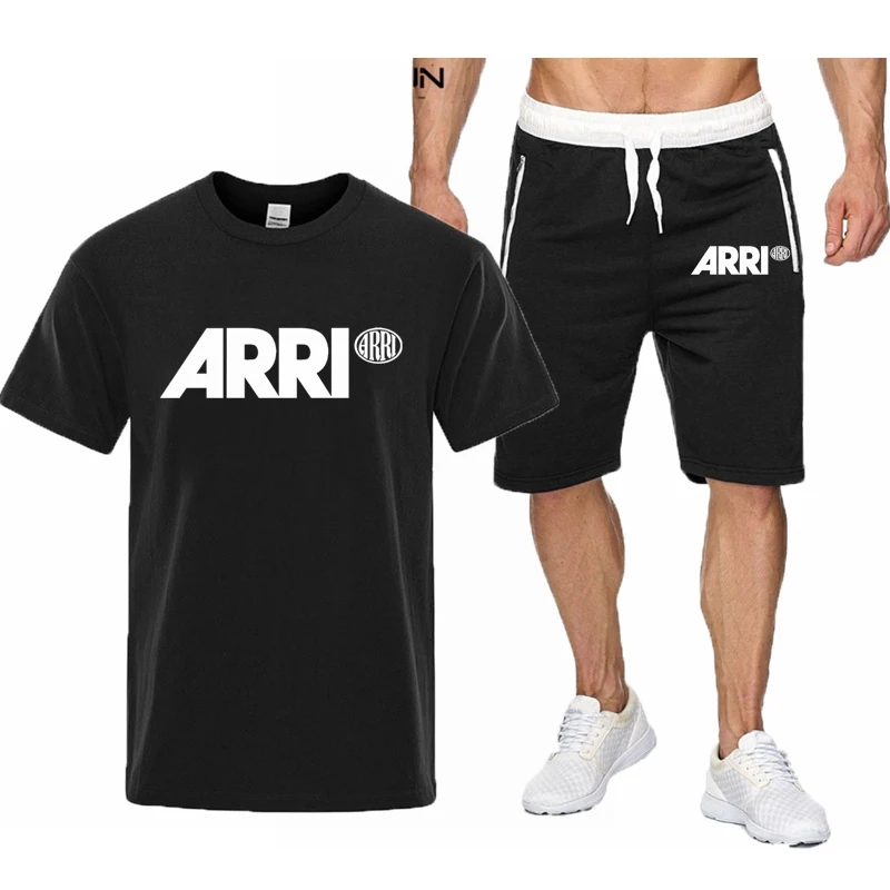 

2021 ARRI Printed Men's Short Sleeve Summer HipHop Harajuku T-Shirt High Quality Cotton T Shirts Shorts Suit Sportswea
