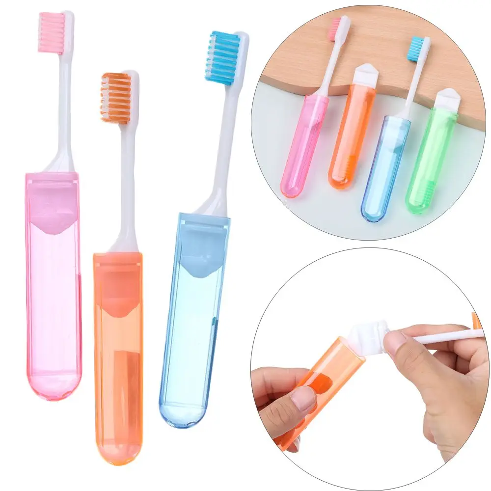 

Useful Soft Hygiene Portable Outdoor Tooth Brush Folding Toothbrush Business Trip Oral Cleaning