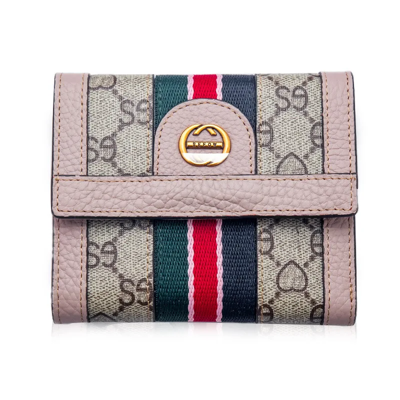 Кожаный кошелек с отделениями для карт