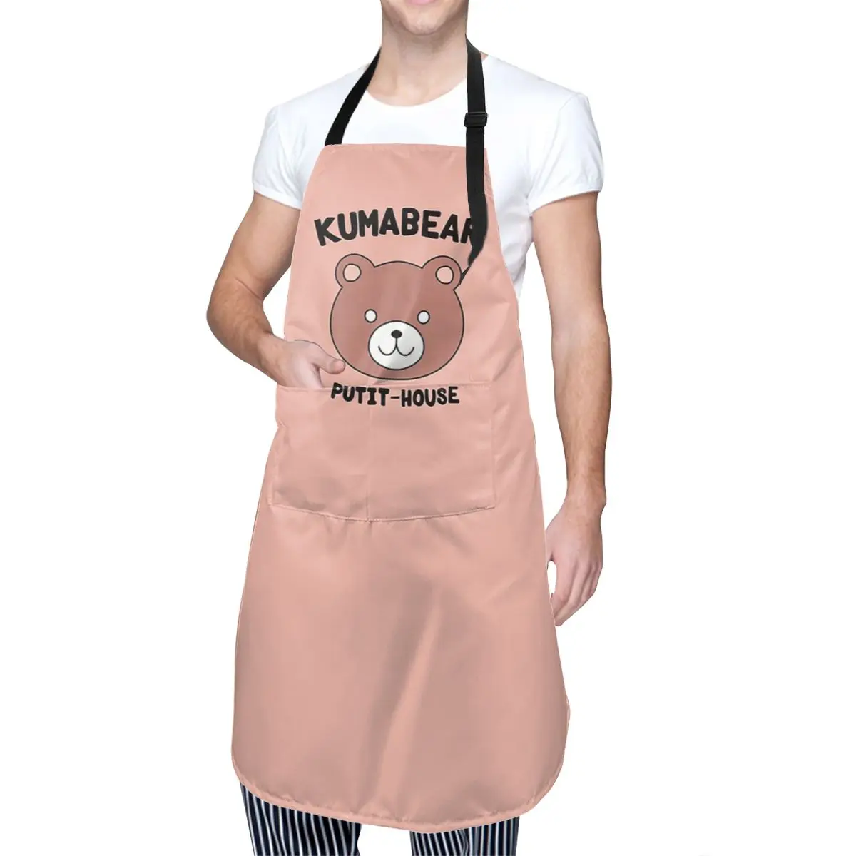

Waterproof Apron with pockets Isshiki Senpai for Women Men Household Aprons Cooking Dishwashing Kitchen Accessories