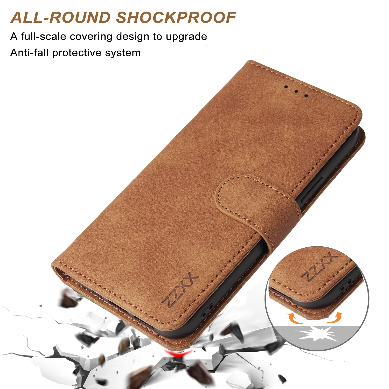 zzxx leather wallet phone case for iphone 13 12 pro max 11 pro xs max xr x se2022 8766s plus flip card slot phone case cover free global shipping