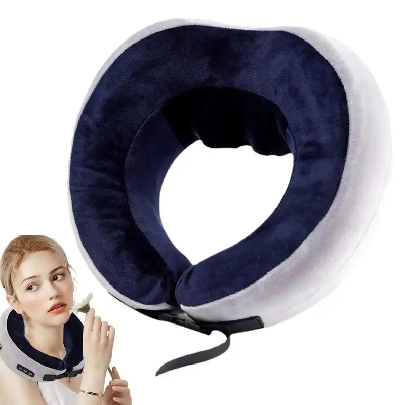 

Vibrating Neck Pillow Cervical Spine Memory Foam Massaging Cushion Pillow Portable Neck Support Pillow With 3 Modes For Relief