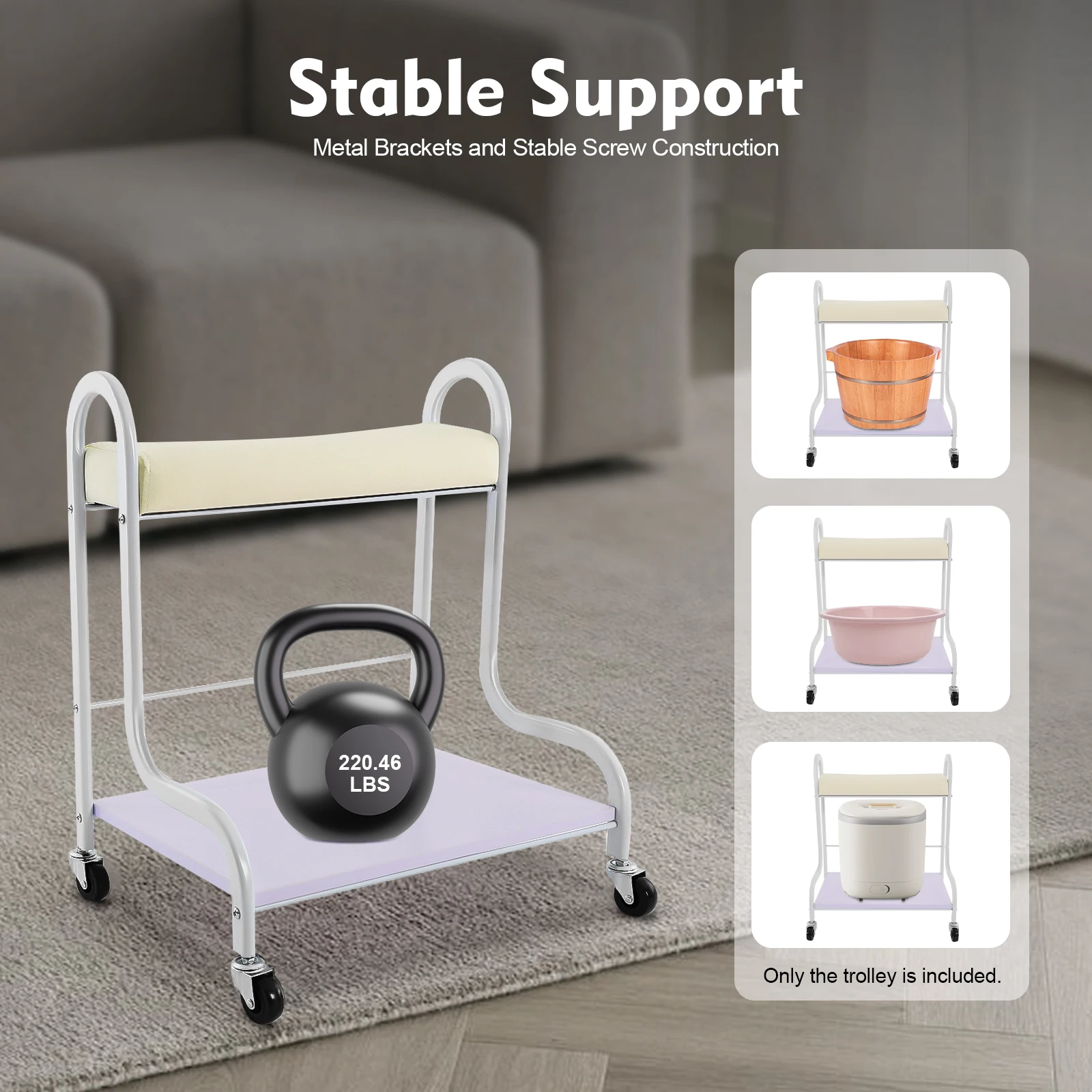 Салон красоты ванна для ногтей или ног спа портативная тележка ванны подставка