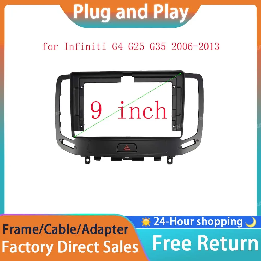 RSNAVI 9-дюймовая рамка приборной панели 2din CD DVD Автомобильный радиоприемник Стерео