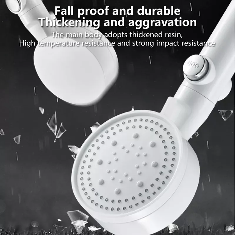 

Upgrade 4 Modes Adjustable Shower Head One-key Stop Water Bathroom Handheld Pressurized Water Saving Rainfall Massage Spray