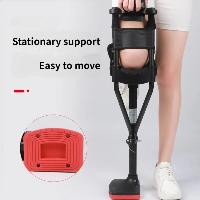 Фото Эргономичные костыли Hands Free, коленный костыль для взрослых, вспомогательное устройство для мобильности, трость, поддержка костылей, регулируемый костыль для взрослых №1