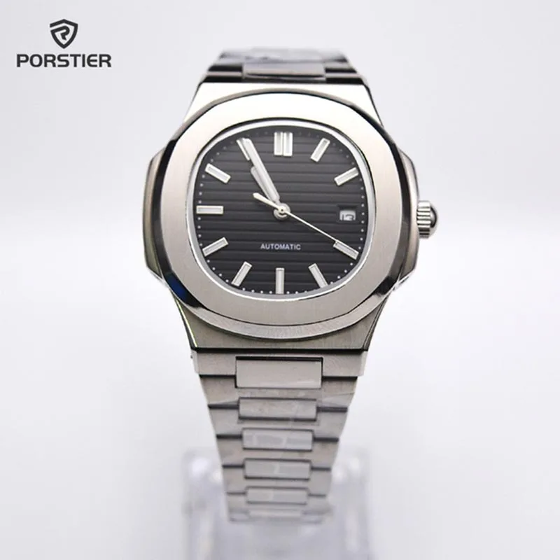 

2022Nautilus 42mm Men's Automatic Mechanical Watch NH35 Movement Green Luminous Black Dial Waterproof Sports Elegant Men's Watch