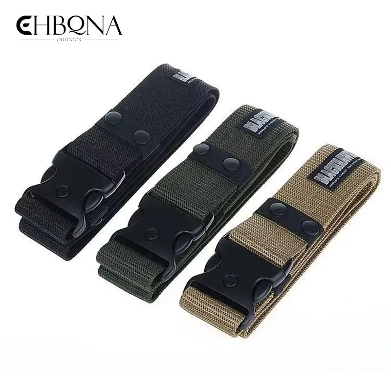 

Fashion Men Canvas Waistband 125cm Army Style Combat Belts Quick Release Tactical Belt Outdoor Hunting Camouflage Waist Strap