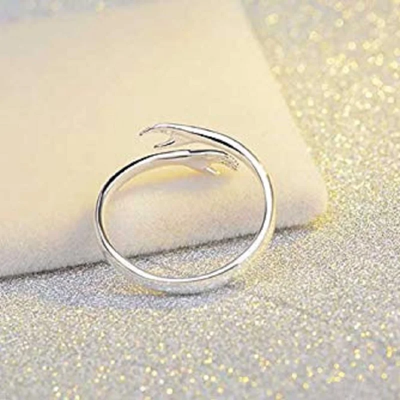 

New alloy simple hands hug ring opening adjustable jewelry women Gift Love Hug Open Ring Retro Simple Rings Letter Finger Ring