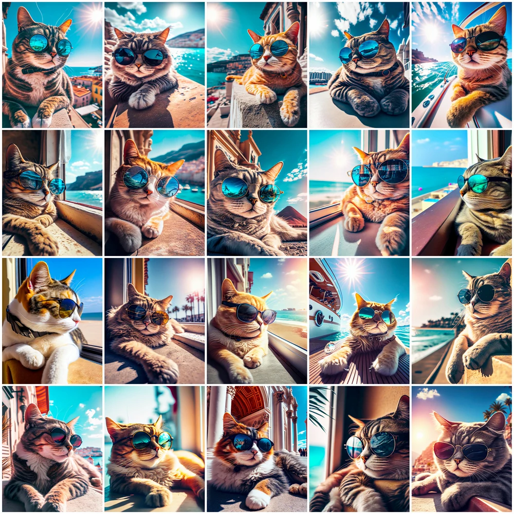 

Алмазная живопись 5D "сделай сам", животное, кошка, искусство, наборы для вышивки крестиком, домашний декор, Новое поступление 2023