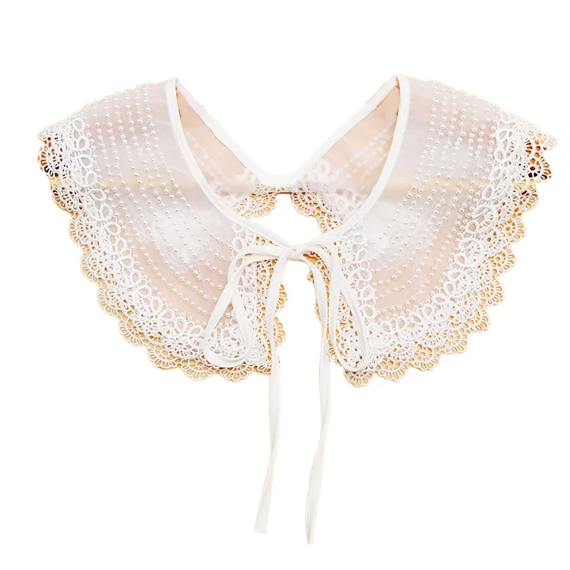 

False Collar Hollow Out Trim Detachable Collar Embroidery Collar Decorative L21E