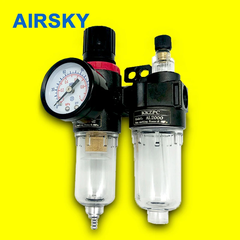 AFC2000 G1/4“ Air Pressure Regulator AFR2000 AL2000 Compressor Oil Water Separator Filter Trap Reducing Valve |