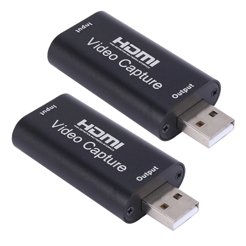 

2X Audio Video Capture Cards HDMI To USB 2.0 1080P 4K Record Via DSLR Camcorder Action Cam