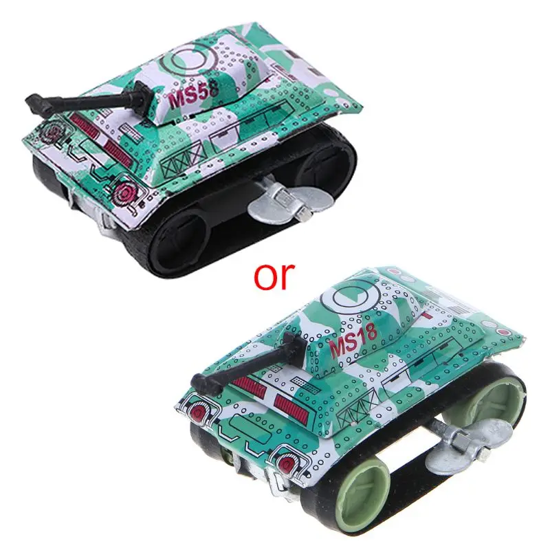 

Kids Children Vintage Tin Toys Friction for Tank Modern Clockwork Toy Gift