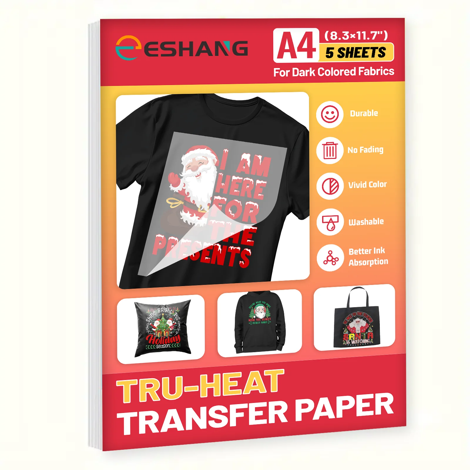 

Термотрансферная Бумага Формата А4, 5 Страниц, Для Темных Тканей, Моющаяся, Долговечная, Совместимая С Струйными Принтерами