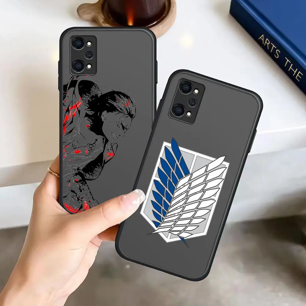 

Japan Anime A-Attack On Titan Case For Realme GT Neo 2 Master Narao 50a 50i 50 5G C33 C31 C30S C30 C21Y C21 C20 C15 Black Cover