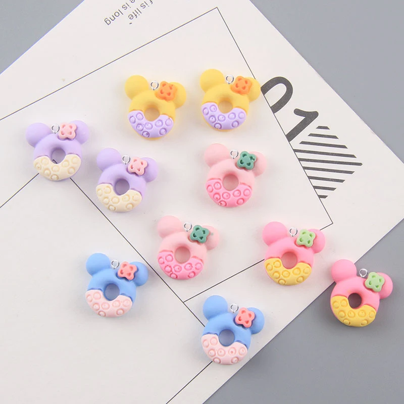 

10 шт. Новые Подвески с имитацией Смола пончик для изготовления ювелирных изделий Симпатичные Подвески для ногтей нашивка «сделай сам» серь...