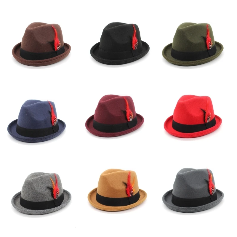 

Feather Decors Male Hat Breathable Halloween Carnivals Adult Hat Wholesale