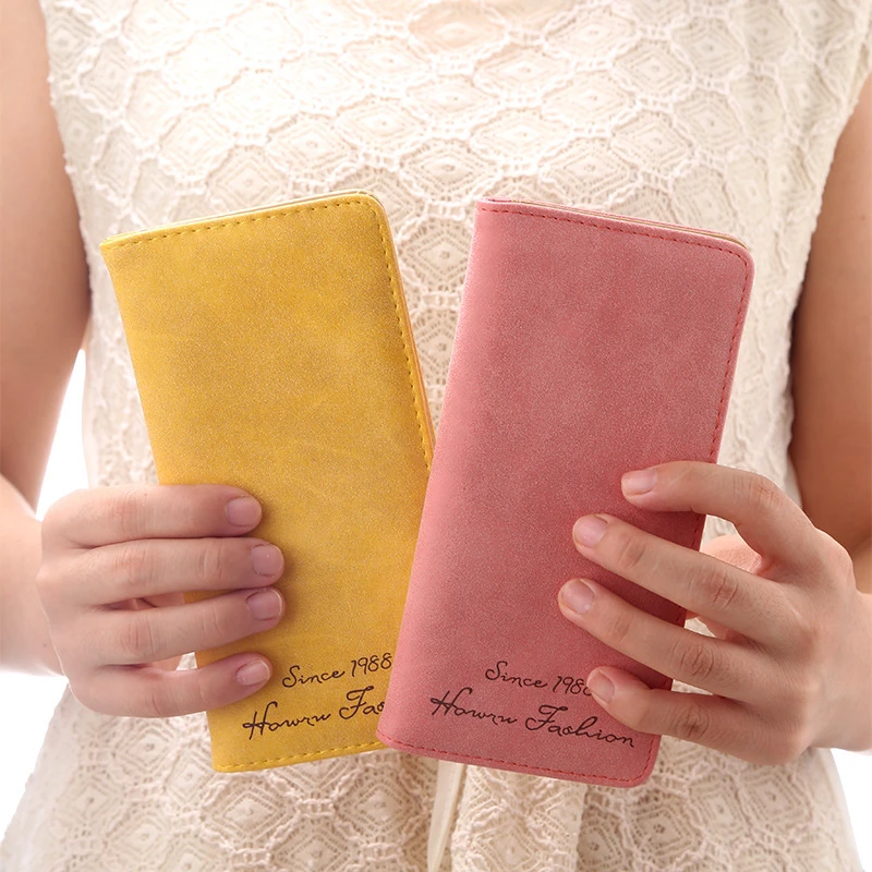 

Fashion PU Leather Long Women Wallet Large Capacity Lady Coin Purses Hasp Clutch Female ID Credit Card Holder Money Bag Clip