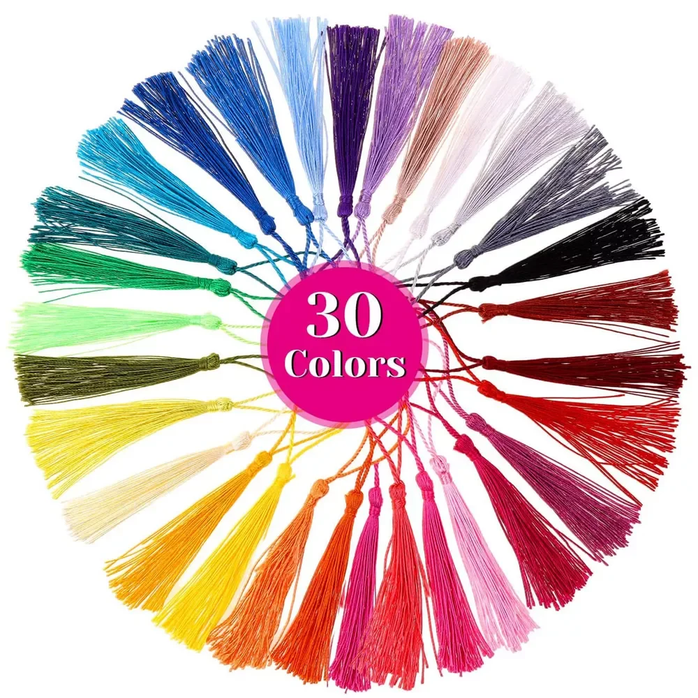 

NEW2023 100pcs/lot 13cm Vertical Tassel Silk Fringe Sewing Bang Tassel Trim Decorative Key Tassels for Curtain Home Decoration
