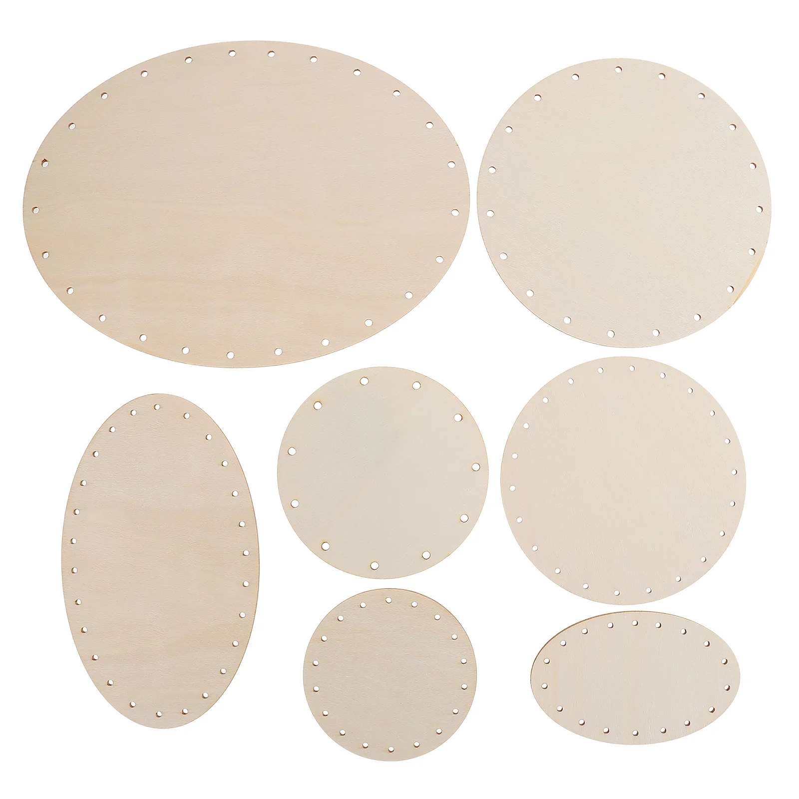 

Wooden Board Diy Wood Tags Pieces Base Basket Square Piece Hanging Plaque Welcome Family Birthday Crafts Pendants Multi Holes