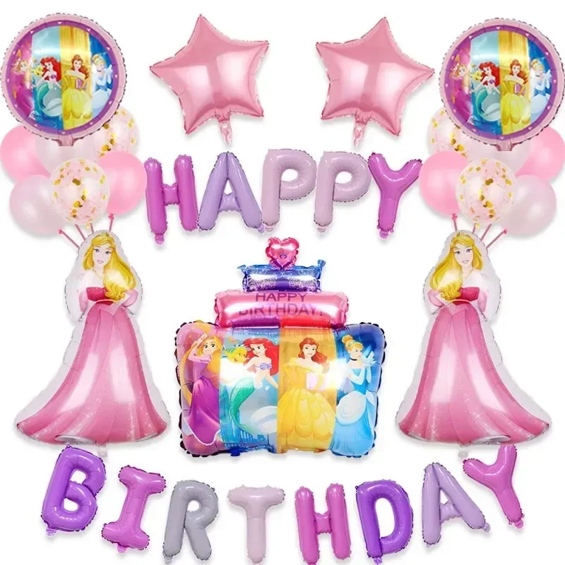 

Disney Snow White Cinderella Theme Balloon Set Standing Sleeping Beauty Children's Day Birthday Party Decoration