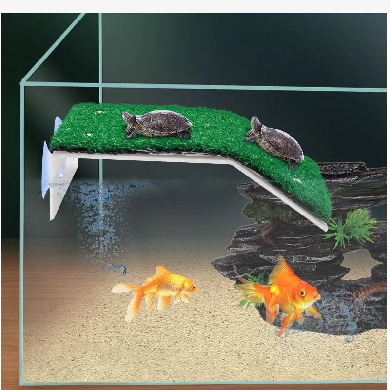 

Turtle Basking Platform Turtle Floating Island Aquarium Moss Island Climbing Turtle Ladder Lawn Aquarium accessories Decoration