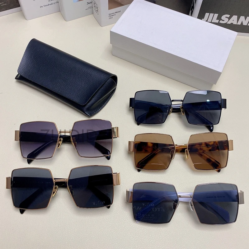 

Leopard Temple Metal Style Sunglasses PK For Men Oversized Luxury Sunglasses Women Retro Steampunk Shades 4S246A Driving Style