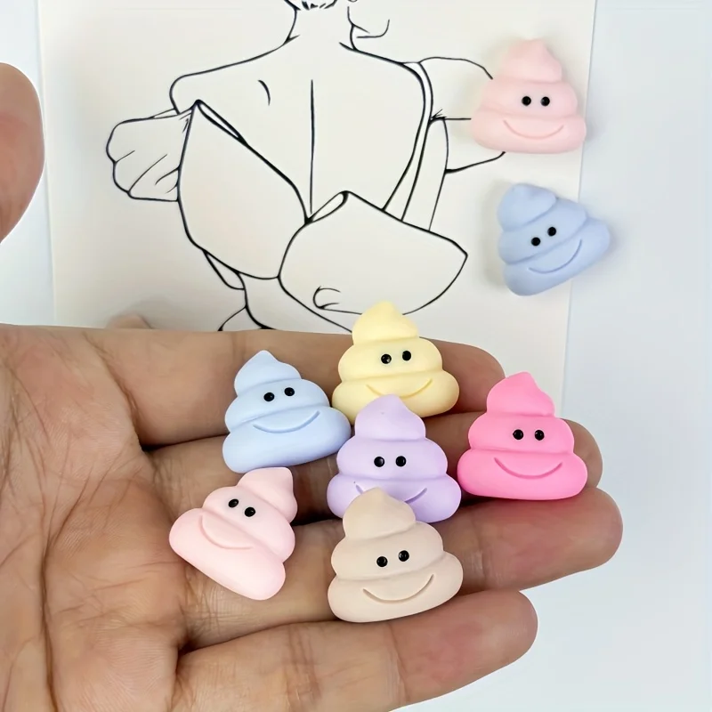 

5 шт.-милый мультяшный магнит на холодильник в форме какашек, кавайное мультяшное украшение, магнит на холодильник и доску