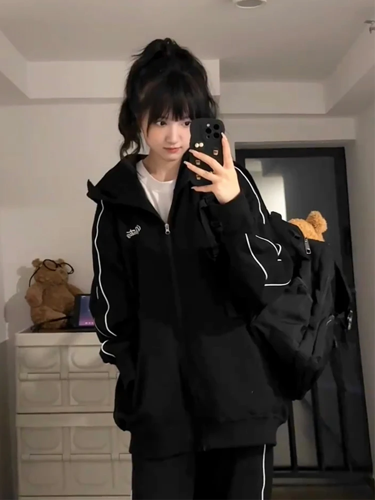 Американский винтажный Повседневный свитшот в стиле преппи Женский