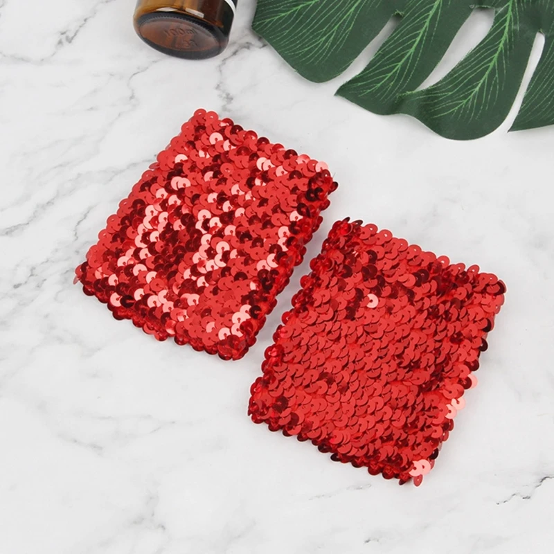 Женские модные блестящие манжеты на запястье эластичные Блестящие рукава руку