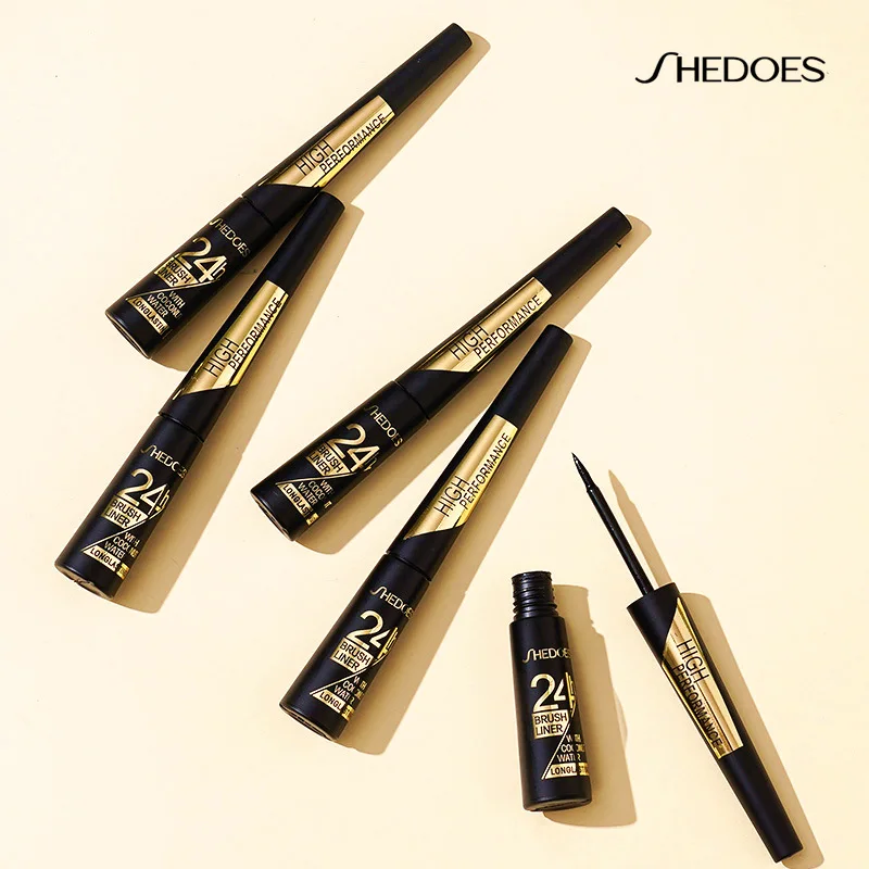 

Жидкая подводка для глаз, водостойкая, устойчивая к поту и не обесцвечивающая, стойкая и не вызывающая головы твердая подводка для глаз для ...