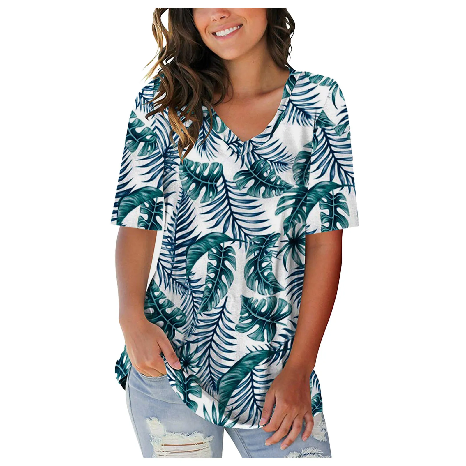 

Футболки большого размера для женщин, блузка для женщин, повседневные свободные топы с принтом, Женская Спортивная футболка