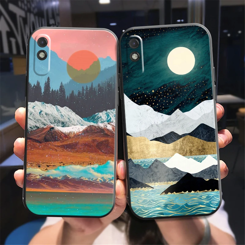 

Hand Painted Phone Case For Xiaomi CC9 CC9e 10S 10 Pro 11 11 Lite 11 Pro 10 Silicone Cover Carcasa Soft Funda Liquid Silicon