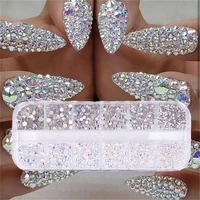 12 boxes set of ab crystal rhinestone diamond gem 3d glitter nail art decoration beauty