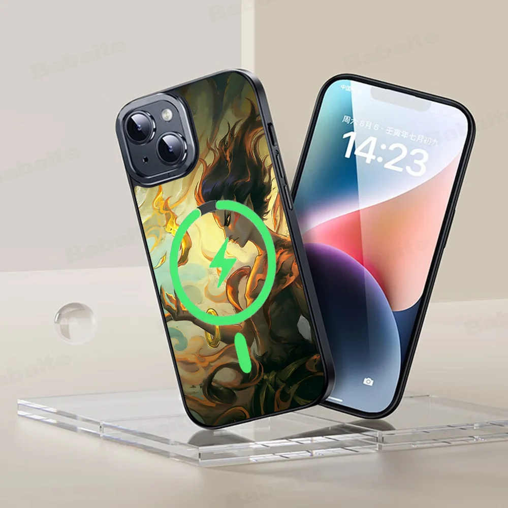 Hit Movie Nezha B-Birth Of The DD-emon Детский чехол для телефона Магнитный IPhone 16 14 13 12 11 15 Pro Max Plus