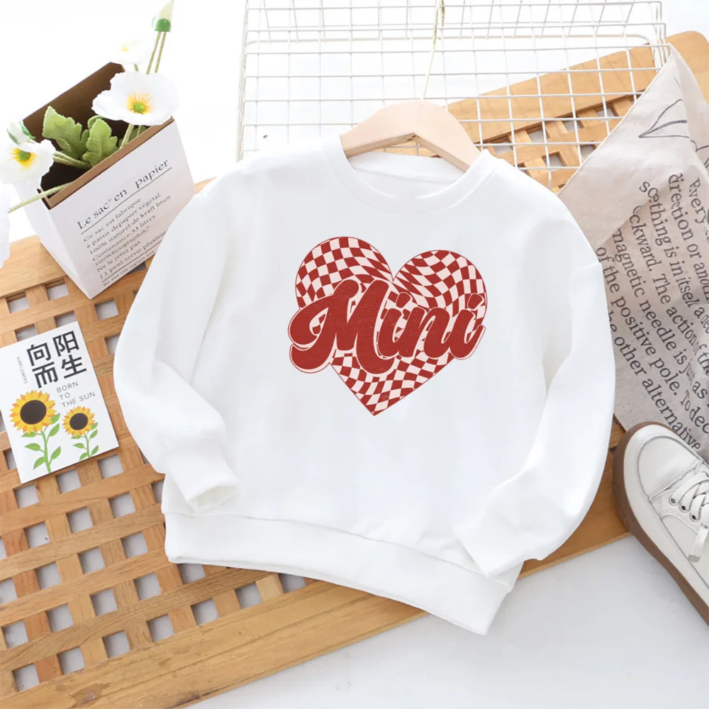 Одинаковые свитера Мама и я на День святого Валентина. Толстовка мини-светошот