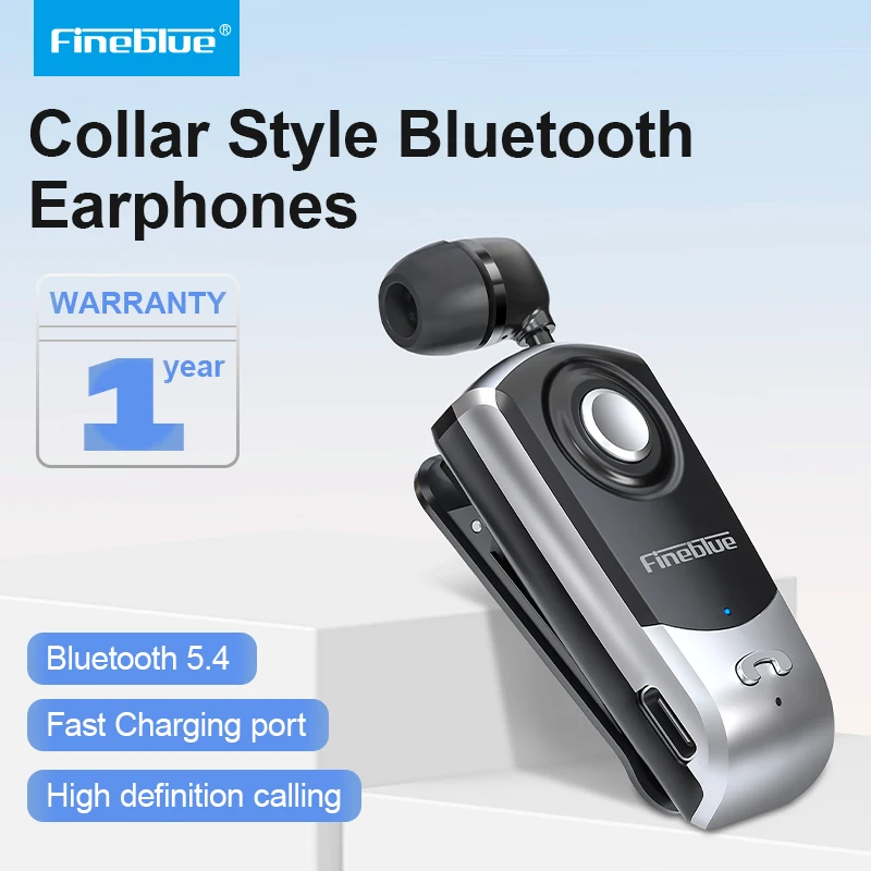 Фото Обновление F960 pro Fineblue Type C Беспроводная Bluetooth-гарнитура Выдвижные наушники с ушками в телефоне громкой связи Lotus №3