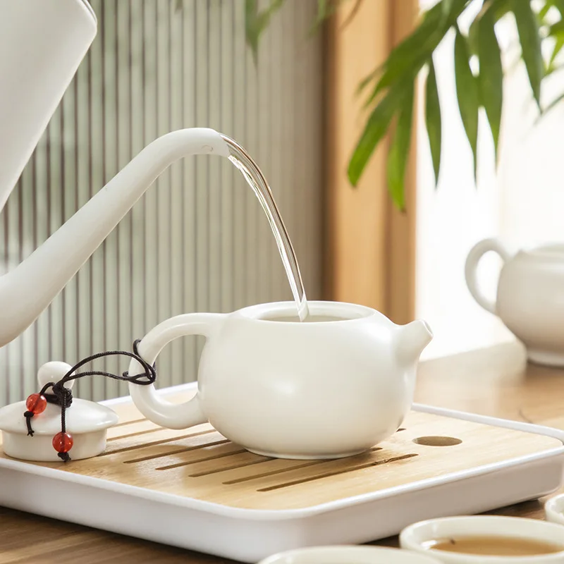 

Portable Travel Tea Set, Kungfu Tea Setwith Teapot,Teacups,Tea Canister,Tea Tray and Gift Bag for Travel,Home,Outdoor,Office