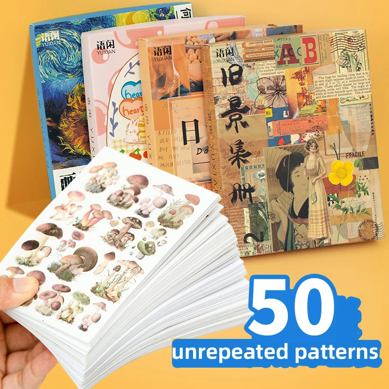 

Tokopedia 50 Unrepeated Patterns Decorative Stationery Stickers Colorful Dream Scrapbooking DIY Diary Album Sticker